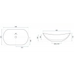 Накладной умывальник Rea Royal Mini Black White Накладной умывальник Rea Royal Mini Black White